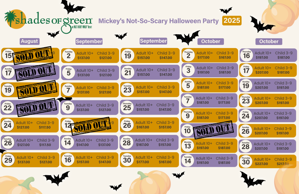 Does Shades of Green Offer Disney Dining Plan