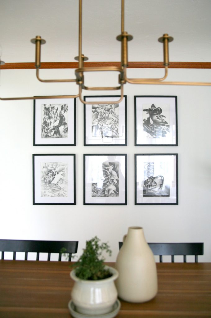 How to Hang Frames on a Wall Dining