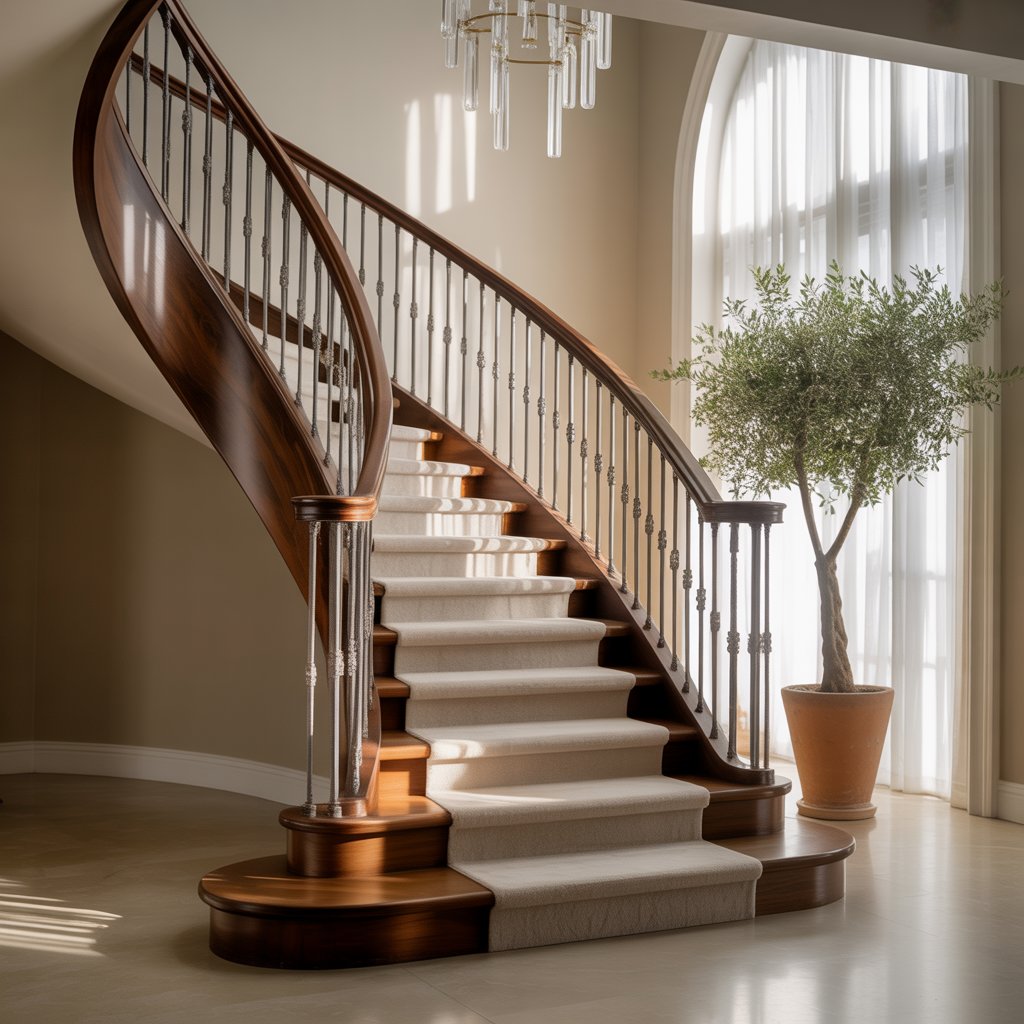 Entryway Curved Staircase Decor Ideas to Elevate Your Home Style